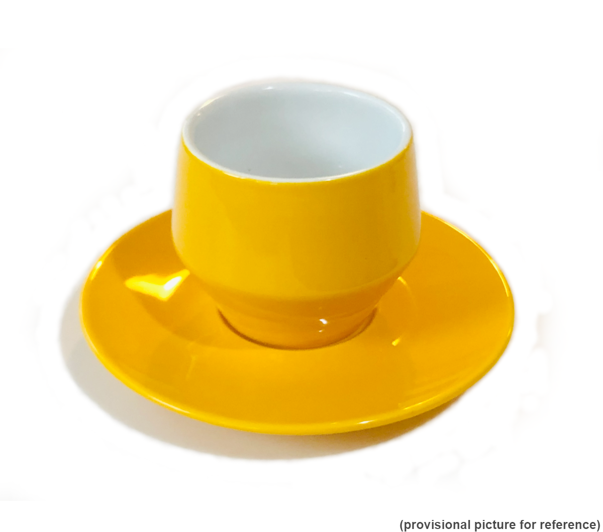 "MANIKO" Double-Walled YELLOW - 205ml Cappuccino Cups